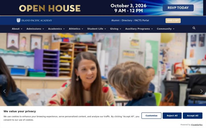 Screenshot of islandpacificacademy.org