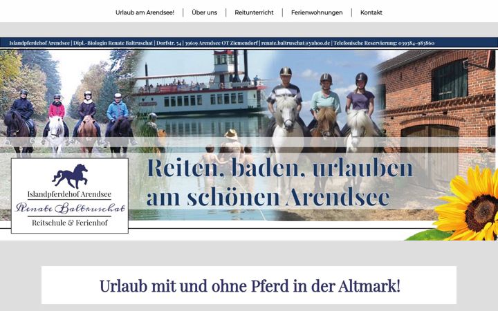 Screenshot of islandpferde-arendsee.de
