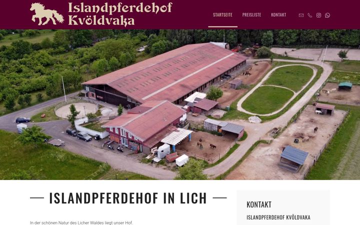 Screenshot of islandpferde-kvoeldvaka.de
