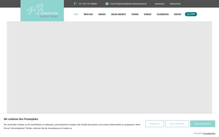 Screenshot of islandpferde-melanieworbs.de