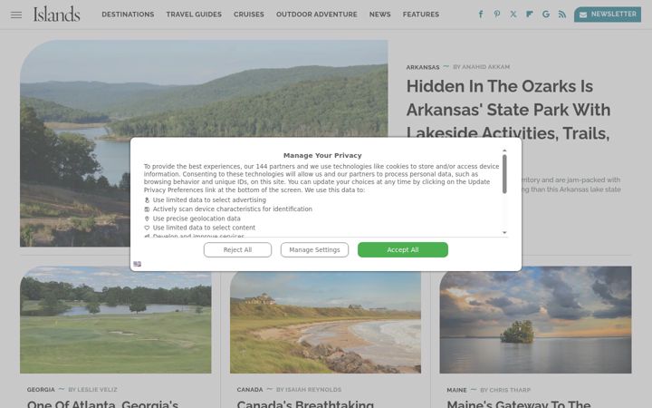 Screenshot di islands.com