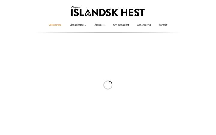 Skærmbillede af islandskhest.com