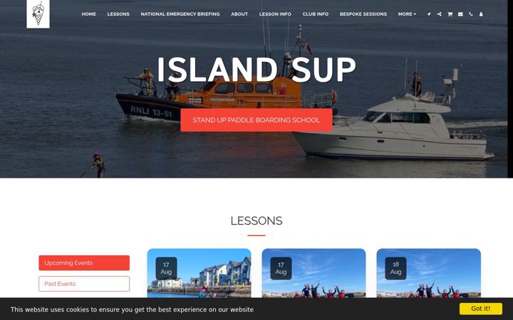 Screenshot of islandsup.org