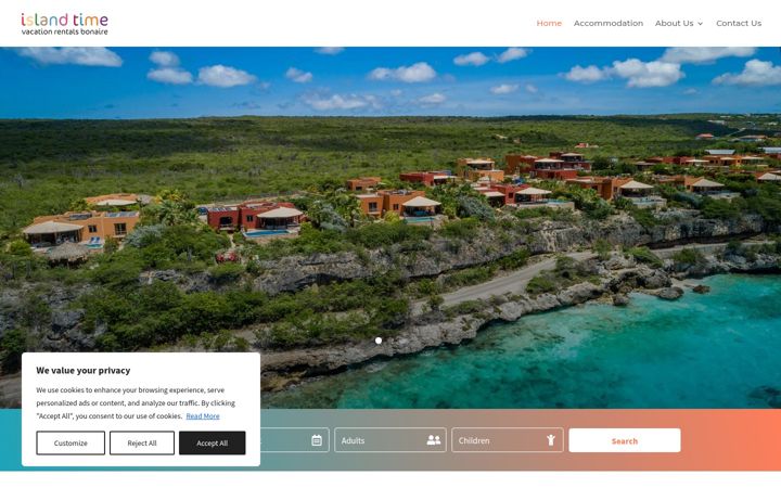 Screenshot of islandtimebonaire.com