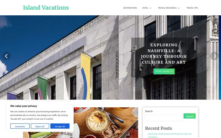 Screenshot of islandvacations.info