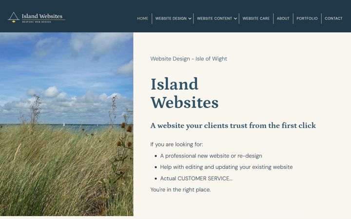 Screenshot of islandwebsites.co.uk