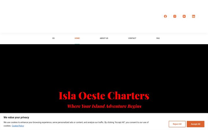 Screenshot of islaoestecharters.com