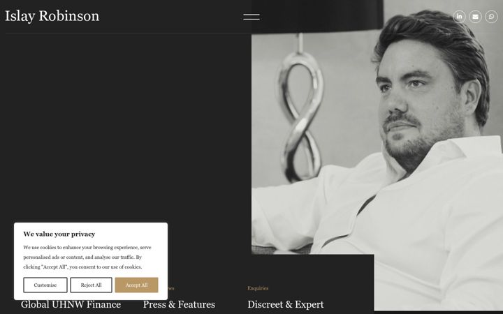 Screenshot of islayrobinson.co.uk