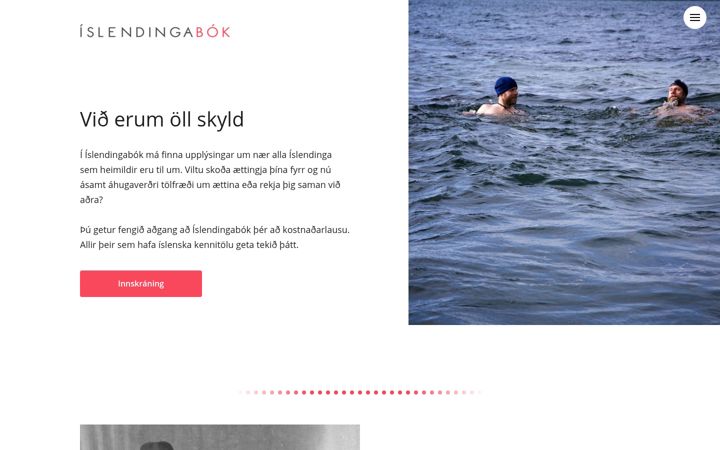 Screenshot of islendingabok.is