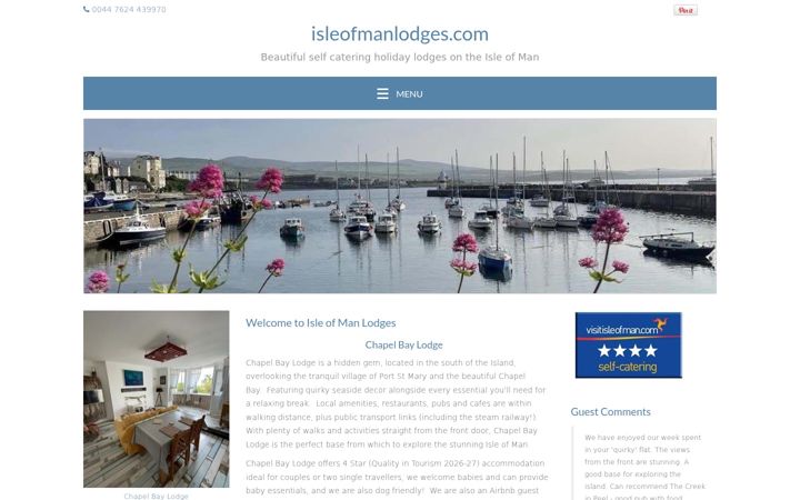 Screenshot of isleofmanlodges.com