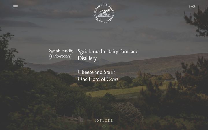 Screenshot of isleofmullcheese.co.uk