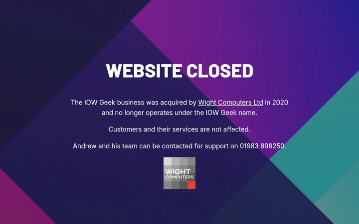 Screenshot of isleofwighthosting.co.uk