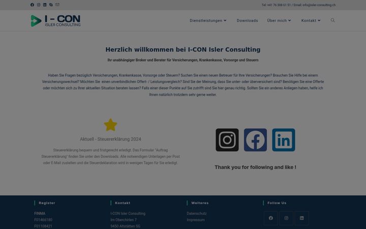 Screenshot of isler-consulting.ch