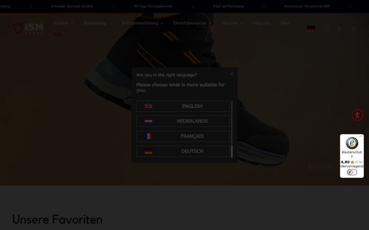 Screenshot of ism-store.com