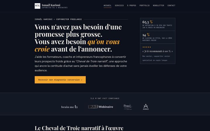 Screenshot of ismaelkarioui.com