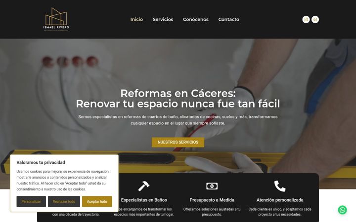 Screenshot of ismaelriveroconstrucciones.com