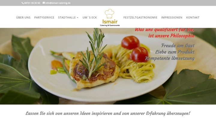 Ekrano kopija ismair-catering.de