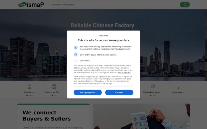 Screenshot of ismap.com