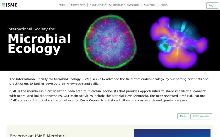 Screenshot of isme-microbes.org