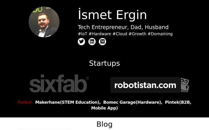 Screenshot of ismetergin.com