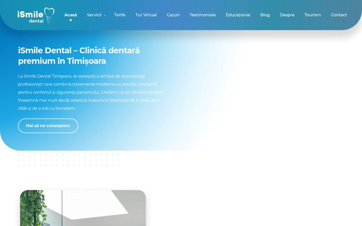 Screenshot ta' ismiledental.ro