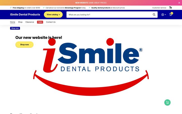 Screenshot of ismiledentalproducts.com