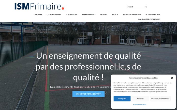 Screenshot of ismprimaire.be