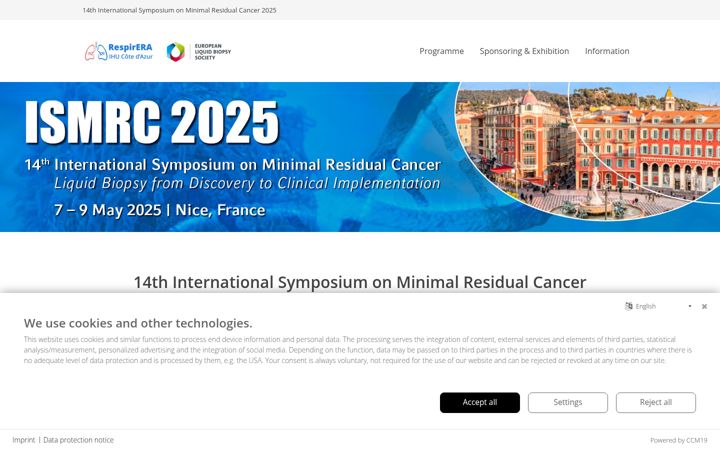 Screenshot of ismrc-symposium.eu