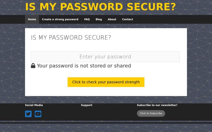 Screenshot of ismypasswordsecure.co.uk