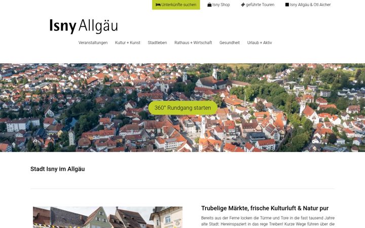 Screenshot of isny.de