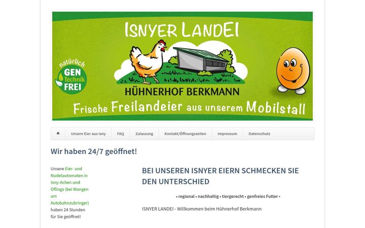 Screenshot of isnyerlandei.de