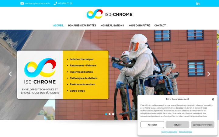 Screenshot of iso-chrome.fr