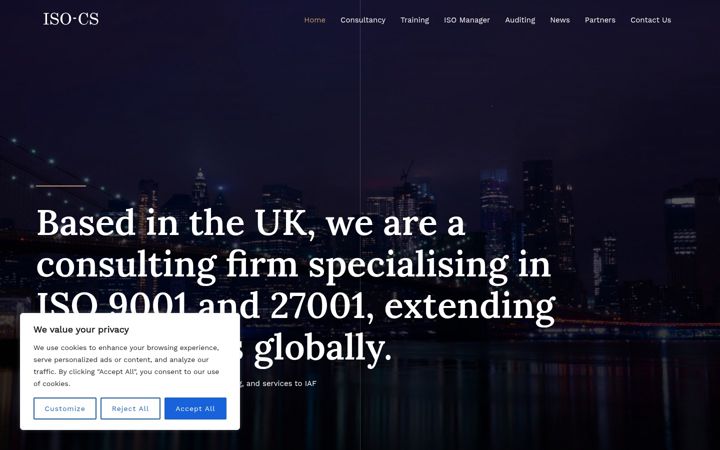 Screenshot of iso-cs.co.uk