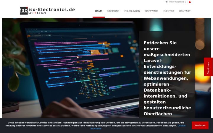 Screenshot of iso-electronics.de