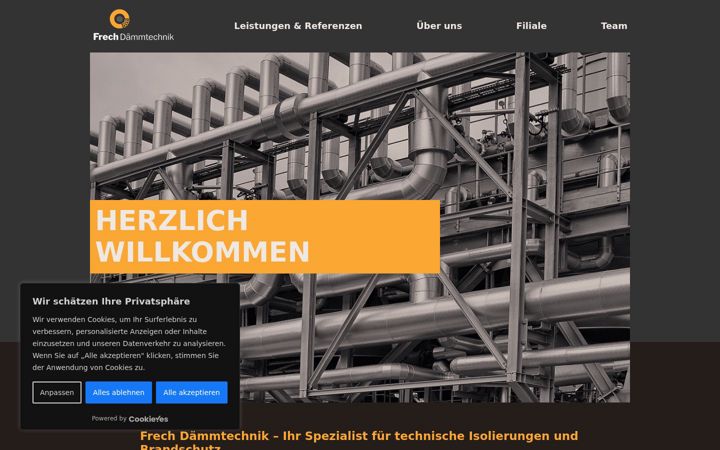 Screenshot of iso-frech.de