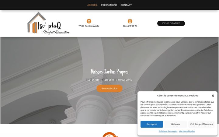 Screenshot of iso-plaq17.fr