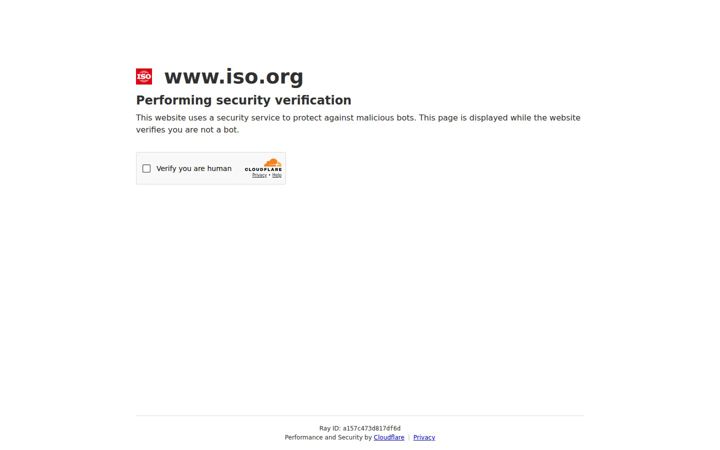 Screenshot von iso.org