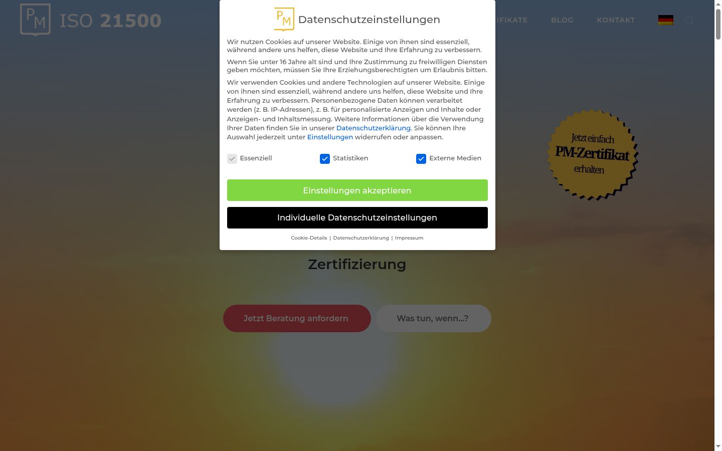 Snímek obrazovky baneru souhlasu zobrazeného před jakoukoli interakcí