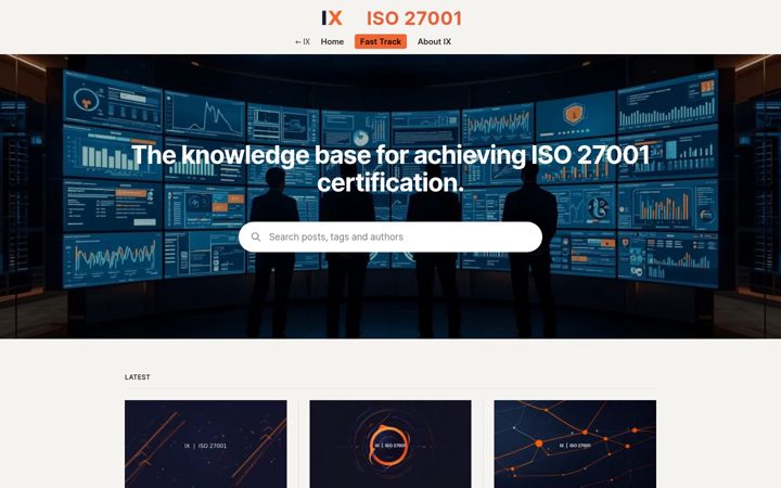 Screenshot of iso27001-hub.com