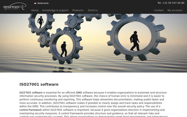 Screenshot of iso27001.software