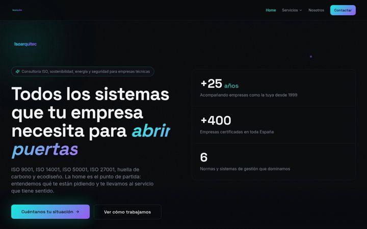 Screenshot of isoarquitec.es