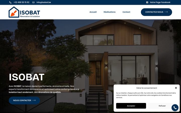 Screenshot of isobat.be