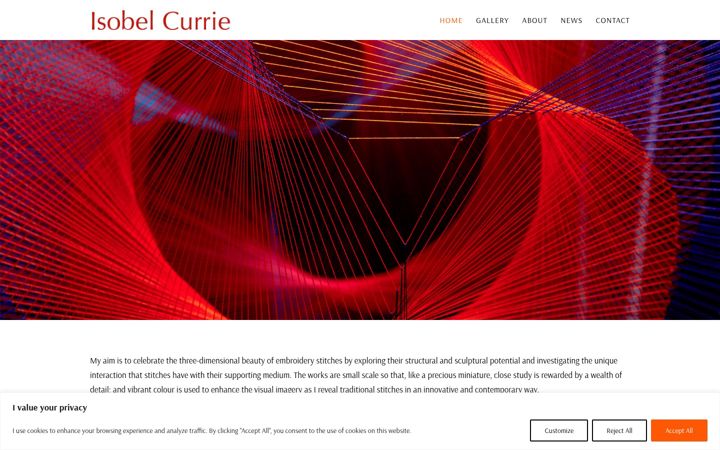 Screenshot of isobelcurrie.com