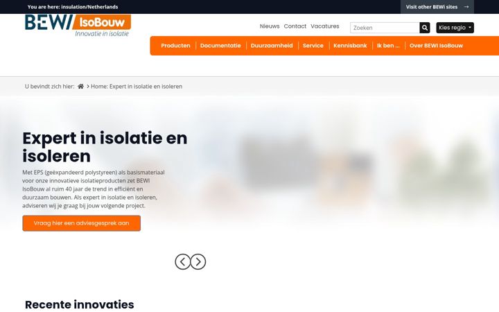 Screenshot of isobouw.nl