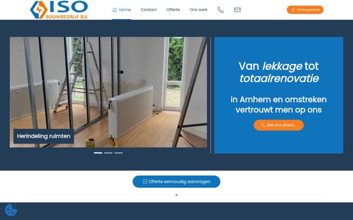 Screenshot of isobouwbedrijf.com
