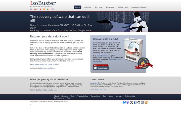 Screenshot of isobuster.com