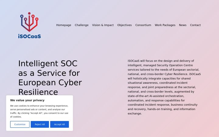 Screenshot of isocaas.eu