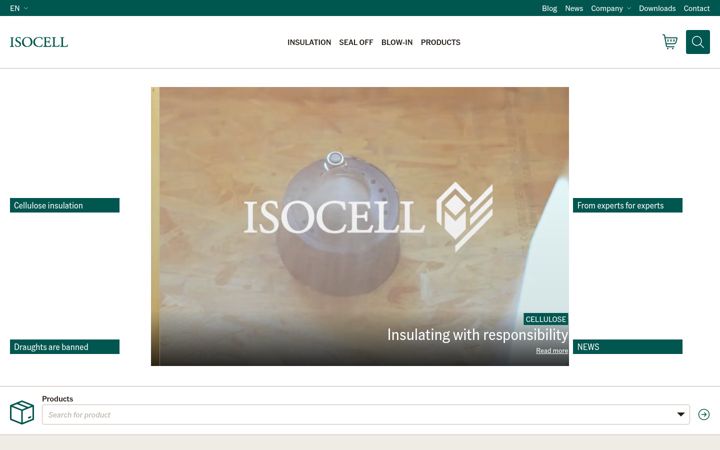 Screenshot of isocell.com
