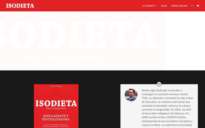 Captură de ecran a isodieta.com