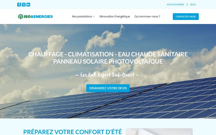 Screenshot of isoenergies.fr